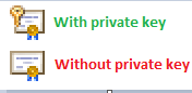 With or without private key
