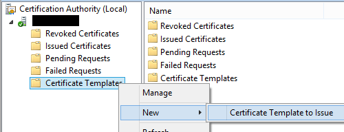 How to publish a certificate template