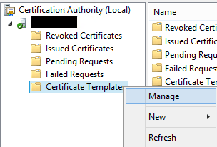 Certificate Templates console