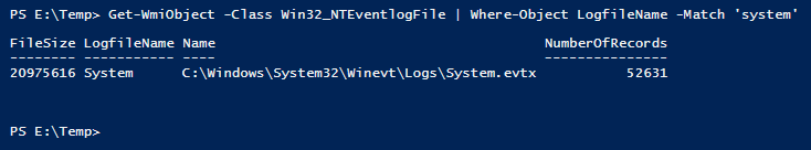 How to backup/export an event log to an evtx file with PowerShell